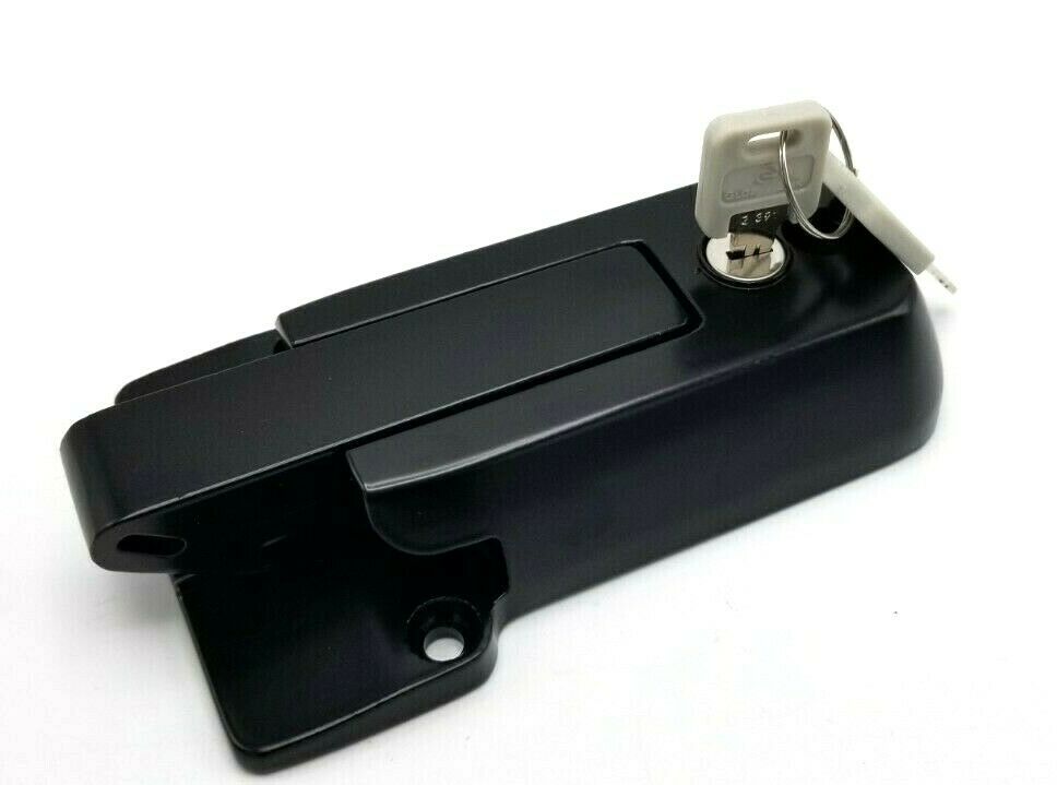 2- KEYED ALIKE Black Locking Cargo Trailer Cambar Door Latch Vise Lock Cam Bar (CBL-B-2X)