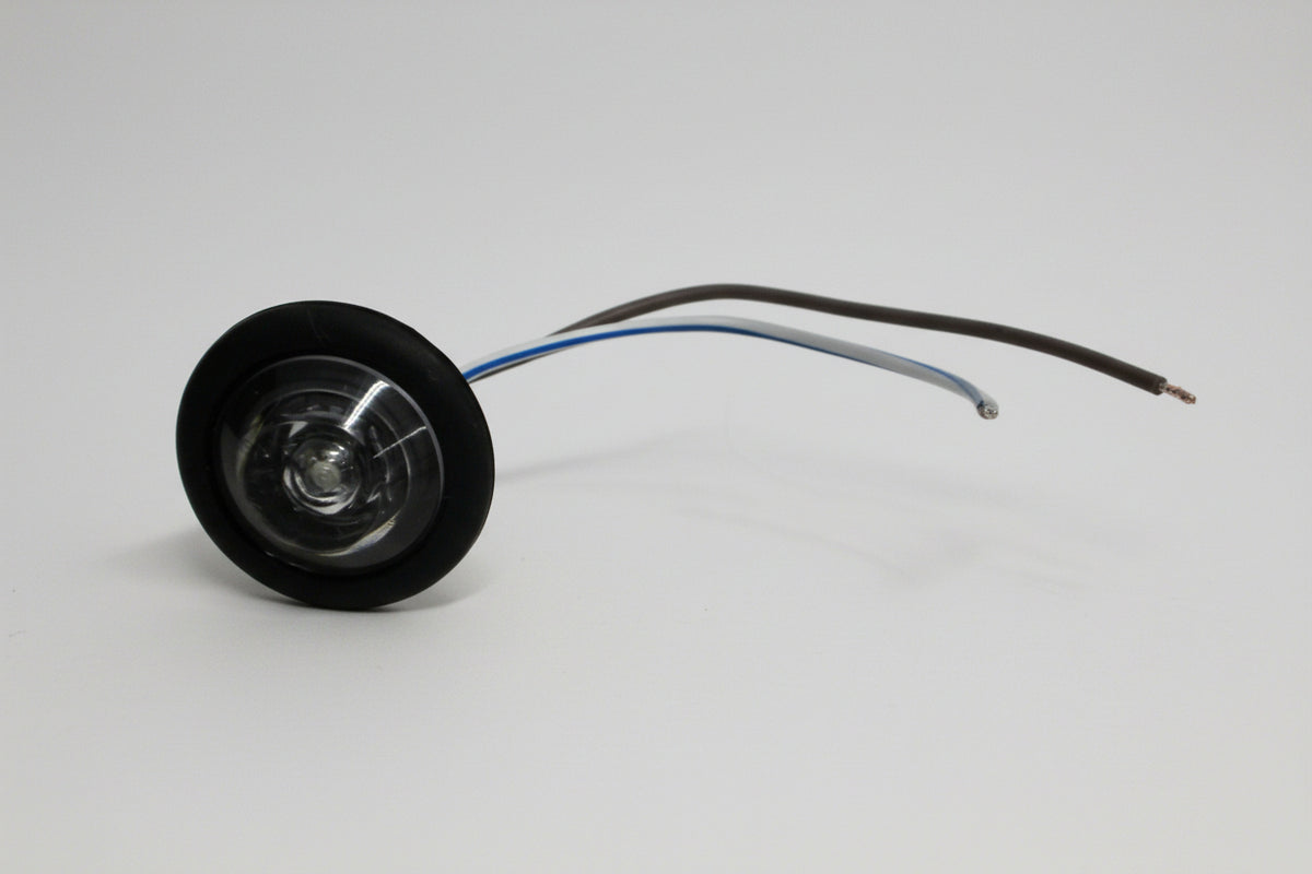 1" Round White Clear Innovative Shorties Marker Clearance Hot Bullet Trailer  (011-5530-1)