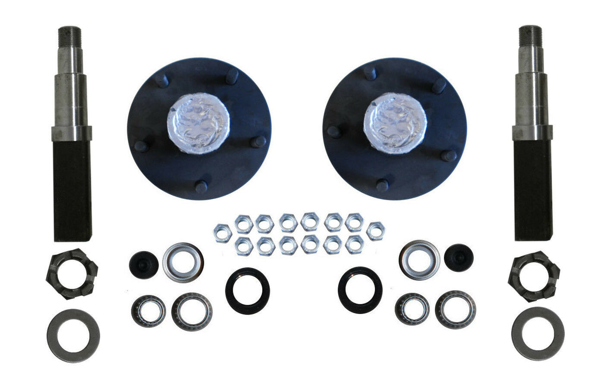 Build Your Trailer Axle Kit 3500# square spindle 5x4.75 Small Chevy hub (BYOAK-84-H5475-SQ)