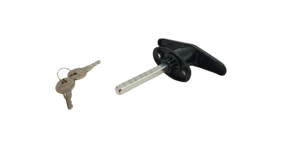 Bauer Rivet Mount Clockwise Locking T Handle 1 3/4" Shaft T-303 Trailer Hatch (HT303B)