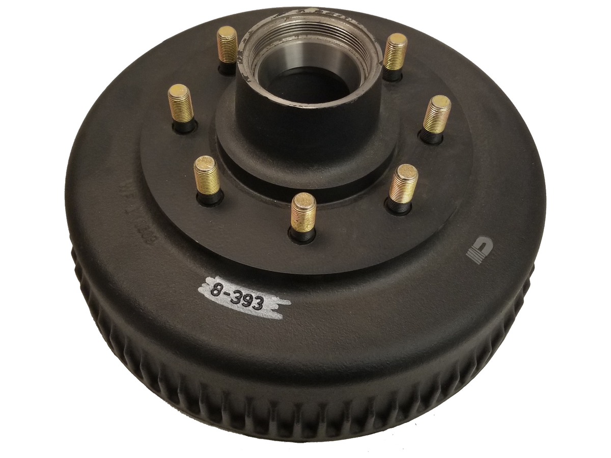 Genuine Dexter Hub Drum, 7200# to 8000# narrow (D80N), Oil Bath, 8 x 6.5,  12.25" x 2.5", 5/8" Stud, 4.75" Pilot (008-393-05)