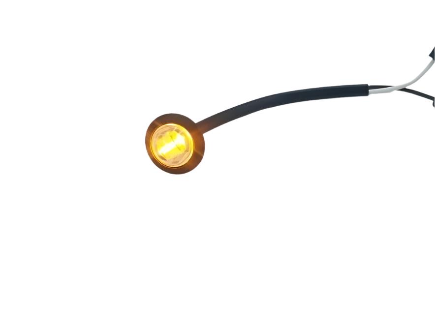 Maxxima 3/4" Mini Amber Clear 3 LED Clearance Marker Light Truck Trailer Jeep (M09300YCL)