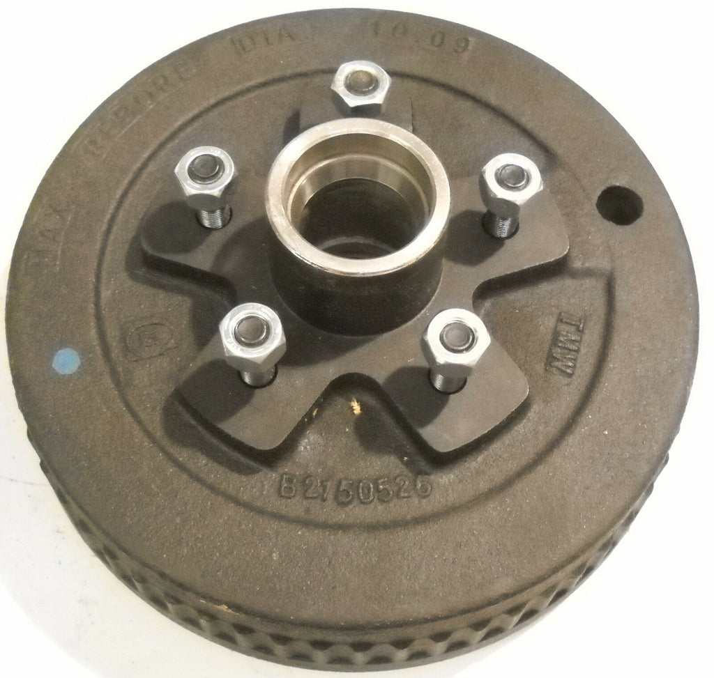 5 on 4.75 3,500 lb Trailer Brake Drum & 10" RH Electric Backing Plate Kit (945475-B-IMP-R)