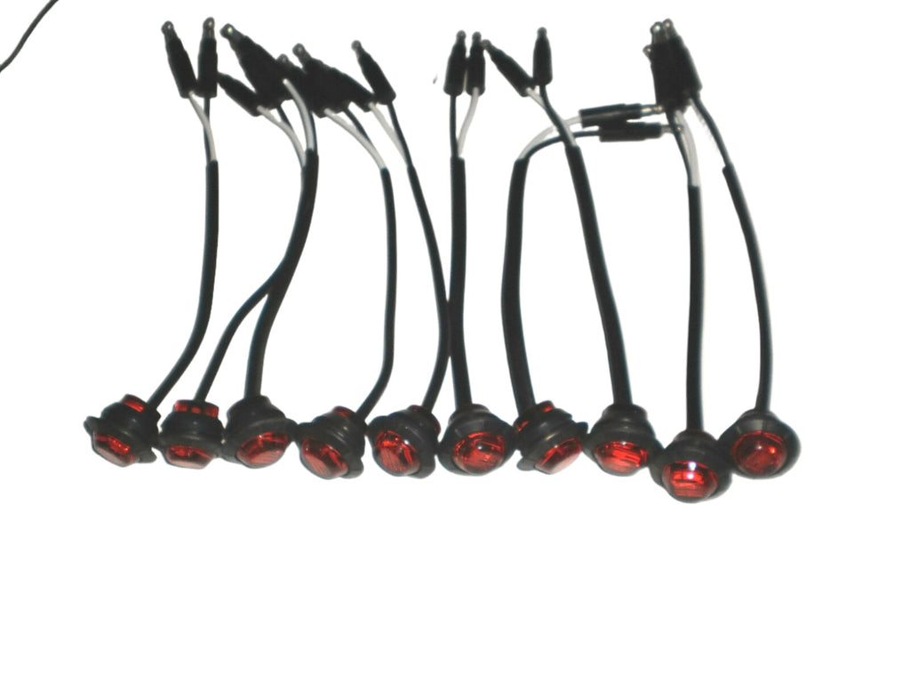 10- Maxxima 3/4 Red Bullet LED "Fire Eye" Marker Light (M09300R-LOT10)