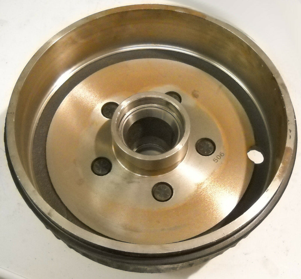1- 5x4.5 3500# 5 Lug Brake Drum With 10" Right Hand Electric Backing Plate (94545-B-IMP-R)