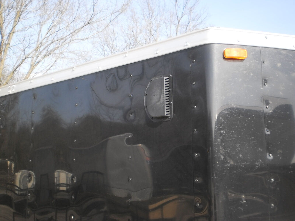Black Side Wall Forced Air Vent Cowl Exterior Motorcycle Trailer Camper RV  (EVC-DSF-CSR-B)