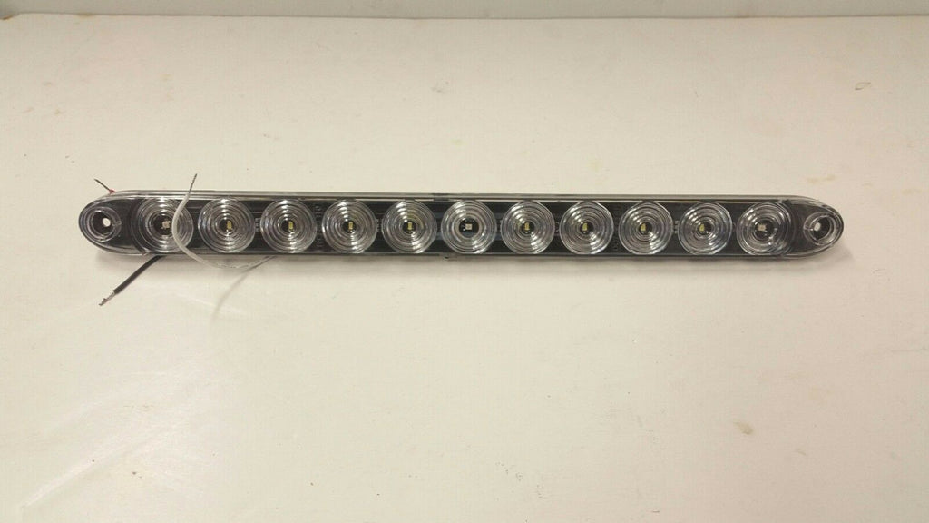 15" Tec Niq Red 3 ID Bar Reverse white light Truck Trailer RV w/Chrome Bezel USA (T12-RW00-1 + T10-0C00-1)