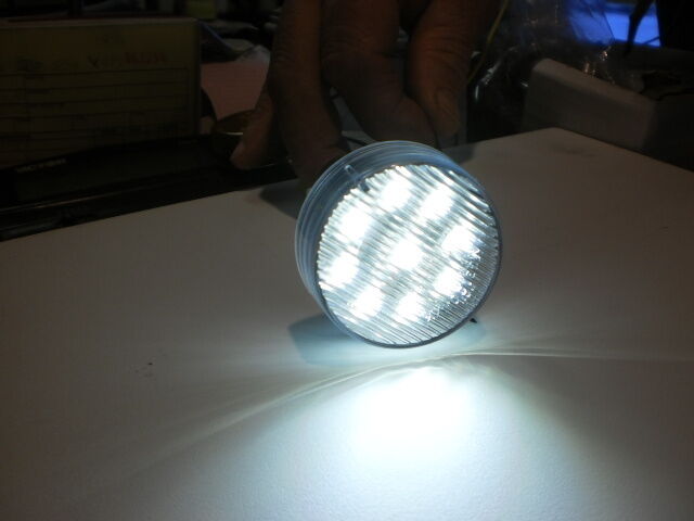 Maxxima 2" Round White 9 LED RV Truck Courtesy Light (M09100WCL-KIT)