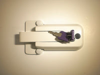 White Locking Cargo Trailer Cambar Door Auto Latching Vise Lock Cam Bar Handle (CBL-W-KIT)