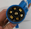 Arctic Blue 7 Way Trailer RV Cord Cold Weather Wire Double Connector Plug 8ft (J-7087-WH)