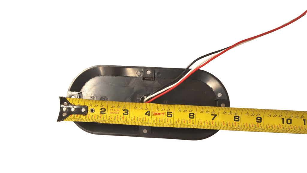 2 TWO - 6” Oval Red Flange Surface Mount Stop Turn Tail 10 LED  Trailer Light (J-66-FR-LOTOF2)