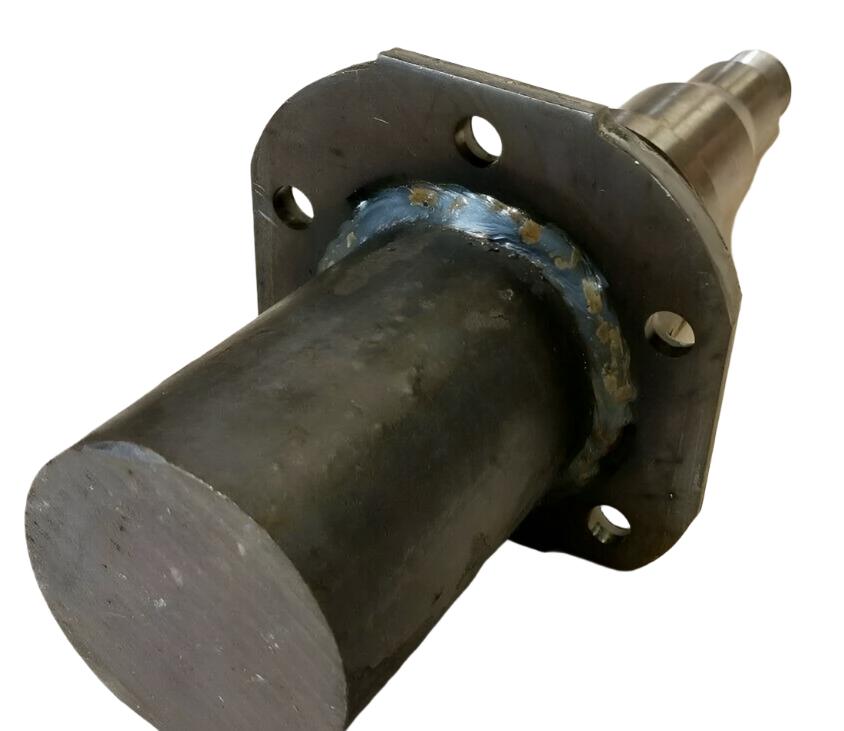 7000# Build Your Own trailer Axle Kit w/8 x 6.5 Lug Hubs FLANGED Round Spindle (BYOAK-42FZ-H865-RO)