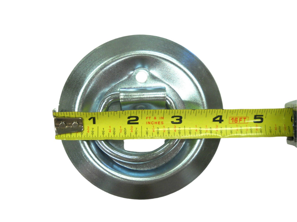 4 - 4" Round Surface Mount D Ring Loop Rope Chain Tie Down Trailer 800# (RR08-LOTOF4)