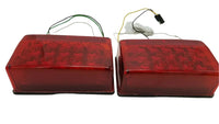 Pair LED Box Stop Turn Tail Trailer Camper RV Lights, (J-72 + J-72-L)