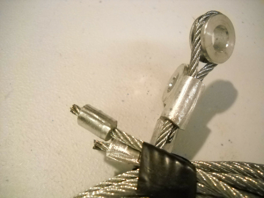 TWO 150" Replacement Cable Wire- Enclosed Cargo Trailer Ramp Door Spring 12.5' (CAB1/8CB150)