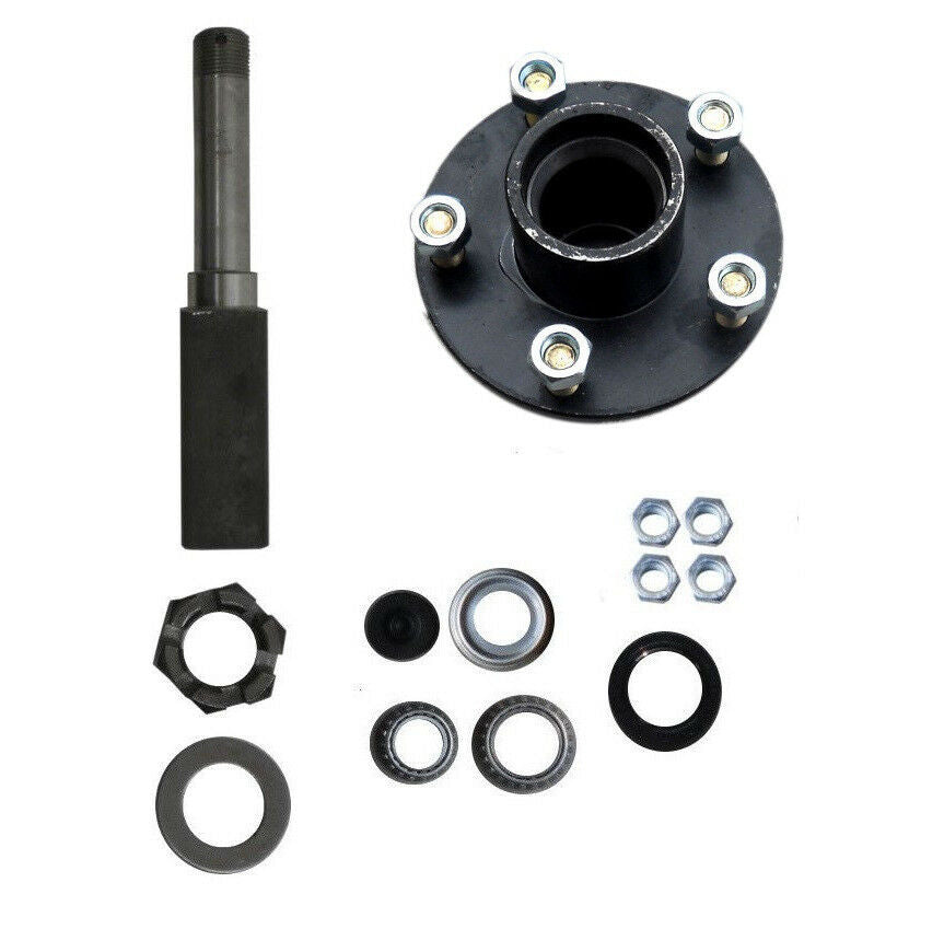 One Axle Stub End 2,000 lb 5 on 4.5 Hub Kit — Square Spindle (STUB-BT8-545-SQ)