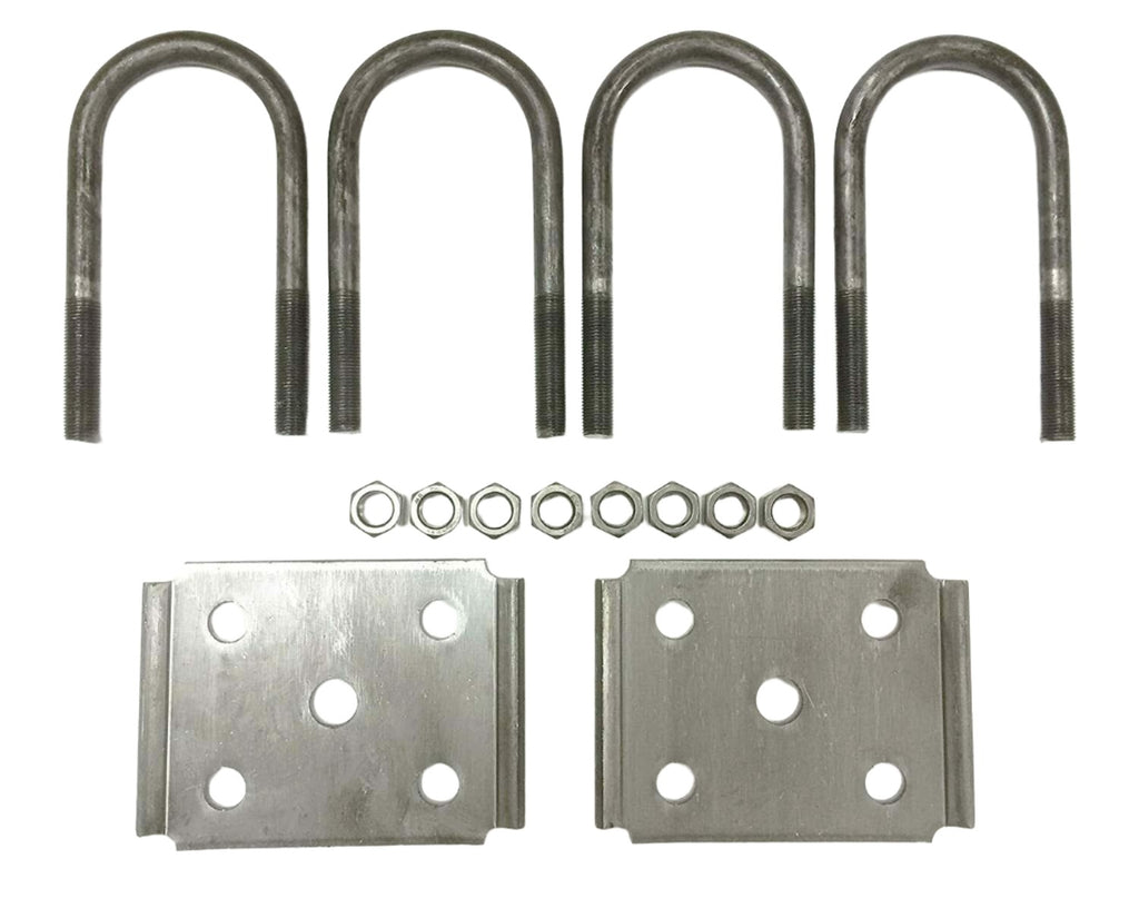 3500# Trailer Axle U-Bolt Kit, Standard 2-3/8" Round Tube 6" Long UBolts w/Nuts  (UBK-3500-R6)