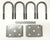 3500# Trailer Axle U-Bolt Kit, Standard 2-3/8" Round Tube 6" Long UBolts w/Nuts  (UBK-3500-R6)