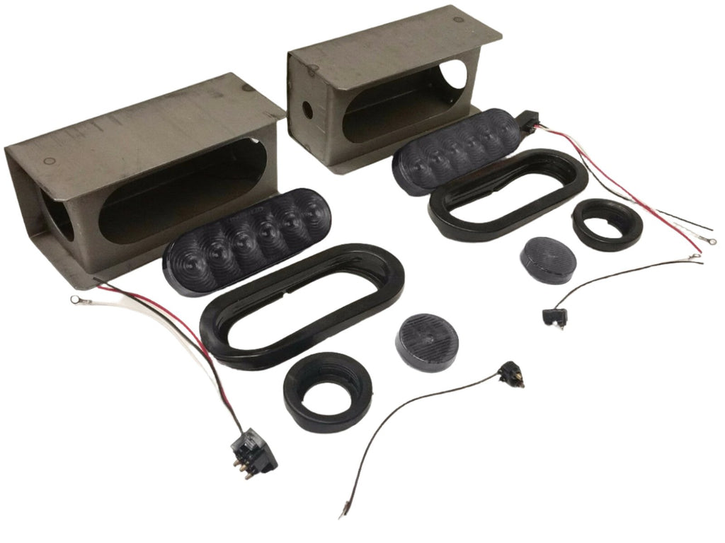 6" Oval White Backup LED Light Box Housing Kit Trailer Truck RV TecNiq Maxxima (LBK6-WCL)