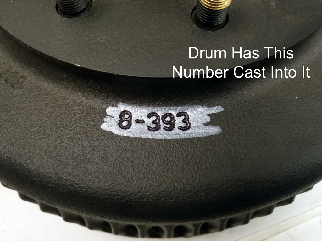 Genuine Dexter Hub Drum, 7200# to 8000# narrow (D80N), Oil Bath, 8 x 6.5,  12.25" x 2.5", 5/8" Stud, 4.75" Pilot (008-393-05)