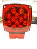 Jammy Submersible Over 80 Left Side LED Red with Red Lens Light Truck Trailer RV (J-20445-L)