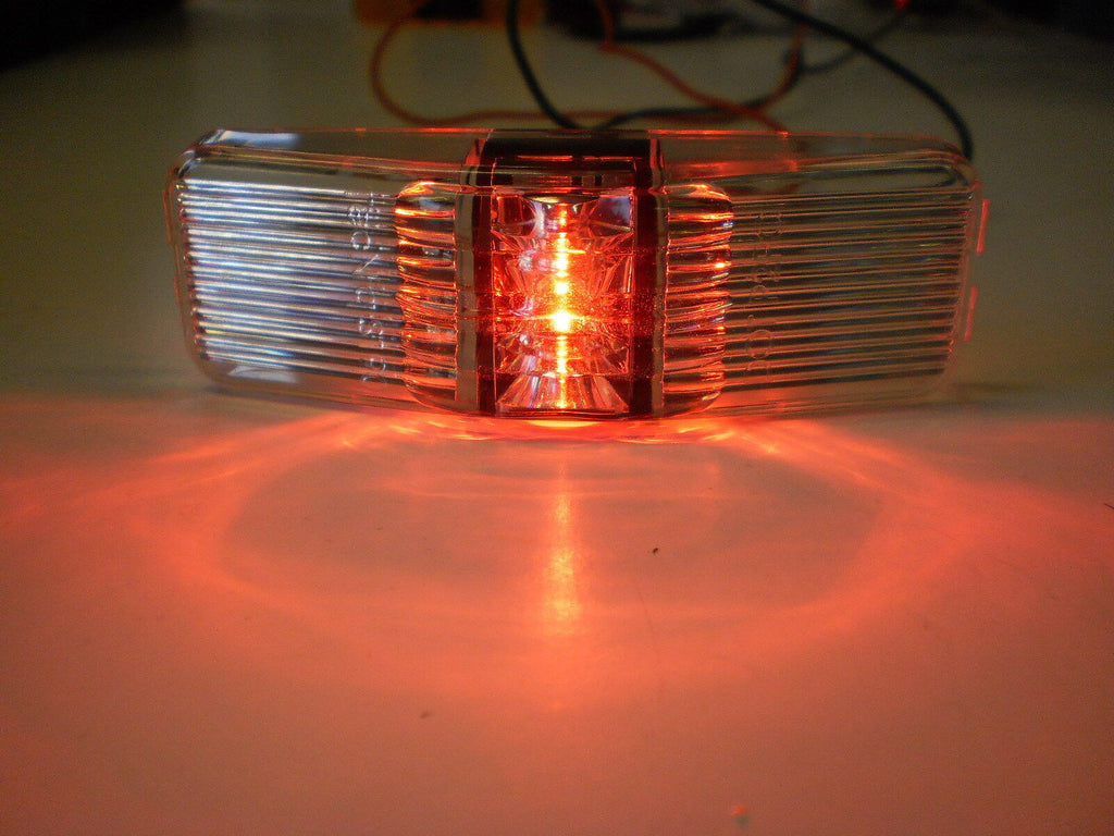 Tecniq Red/Clear LED Clearance Side Marker Light 1x4 Camper/Trailer USA (S19-RC00-1-KIT)