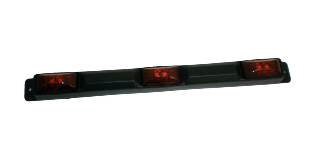 LED 3 Light ID marker Light truck trailer black base RV (J-5695-R)