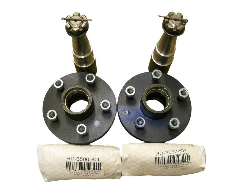 Build your own 3500# 5x4.5 Hubs Trailer Axle Kit with Round SP-20084 Spindles (BYOAK-84-H545-2.0R)