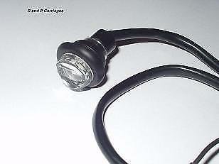 TEN 3/4" Grommet Mount White Clear Bullet LED light 55WC (J-55-C-LOTOF10)