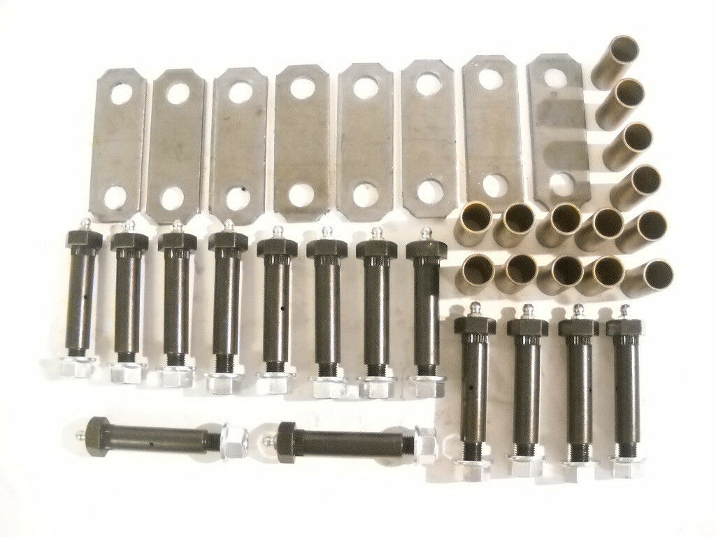 Tandem Axle Spring Suspension Rebuild Kit W/ Bronze Bushings & Wet Grease Bolts (RK-TA-WB-BB)