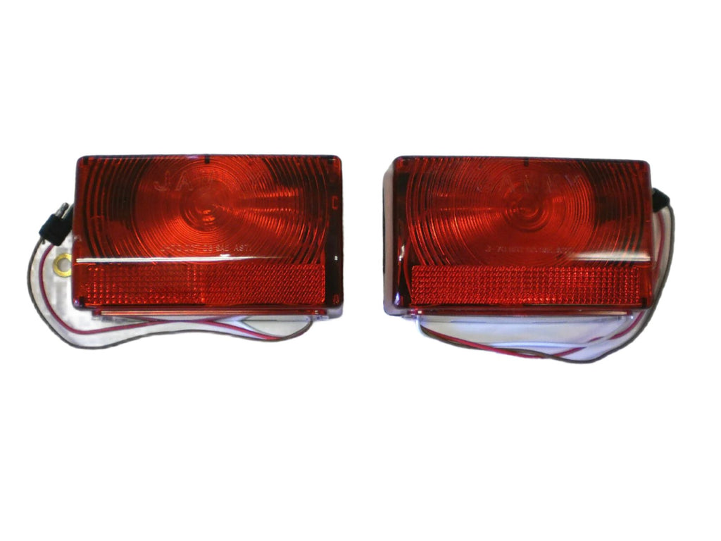 Pair Trailer Stop Turn Tail Lights – Jammy J-70 & J-70-L Box Style – Red Left & Right Set (J-70+J-70-L)