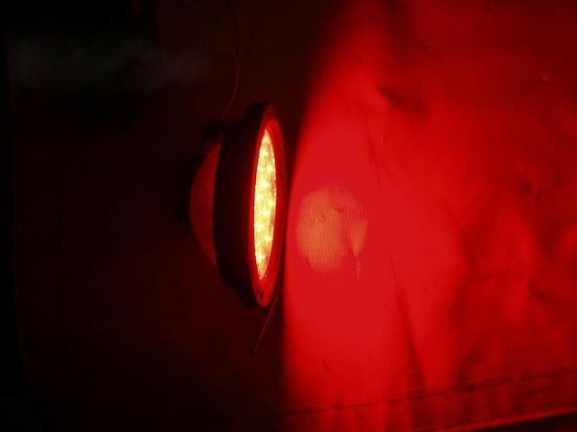 Two 4" Round Red LED Stop/Turn/Tail Light w/ Brackets (J-4412-RK + J-40-BRK-LOTOF2)