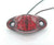 Red LED Oval Dragon's Eye 2 Diode Red Lens/Light Marker Clearance Trailer (L04-0072R)