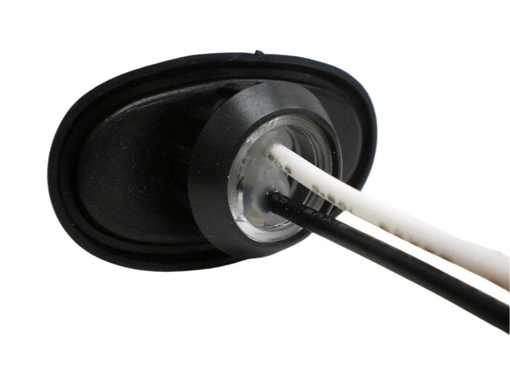 ONE Red Clear Mini Oval 2 Diode 2" x 3/4" Clearance Marker Trailer Truck Light (HD21002SMDRC)