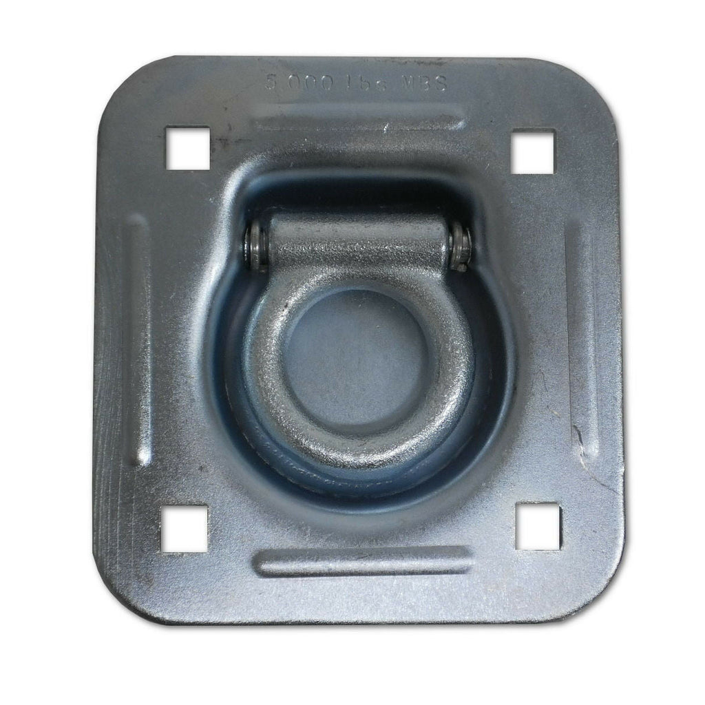 1/2" Thick Recessed Stainless Steel 5000# D Ring Trailer Car Truck (RRS5)