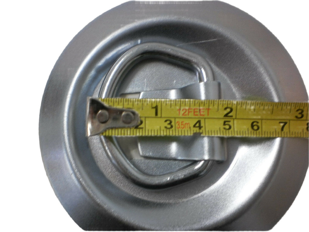 4" Round Surface Mount D Ring Loop Rope Chain Tie Down Trailer 800# Rated (RR08)