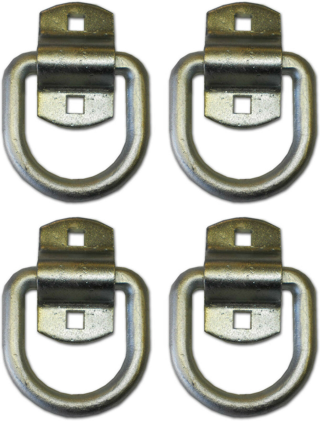 4 - 1/2" Lashing Tie down D Rings Zinc 12,000# Tractor Equipment Heavy Duty (LRB1-LOTOF4)