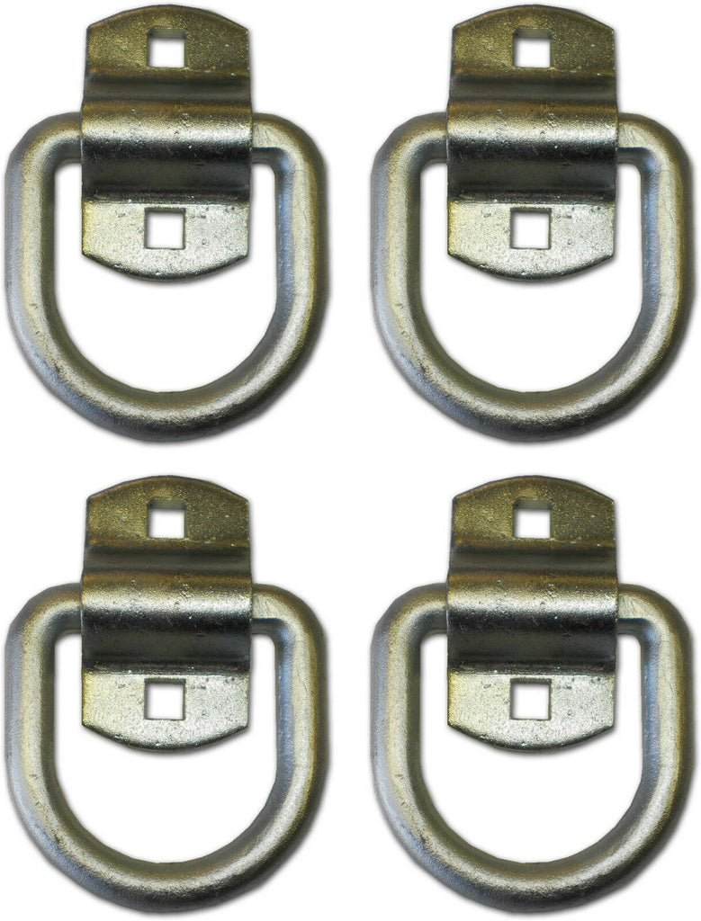 4 - 1/2" Lashing Tie down D Rings Zinc 12,000# Tractor Equipment Heavy Duty (LRB1-LOTOF4)