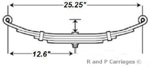 3500# Trailer Leaf Spring for 7000# Axle 25.25" Camper 6 Leaf (PR6)