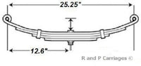 3500# Trailer Leaf Spring for 7000# Axle 25.25" Camper 6 Leaf (PR6)