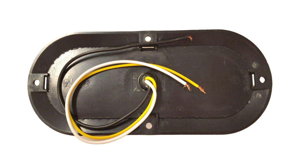 6 (SIX) 6” Oval Flange Surface Mount 10 LED Lens Amber Truck Trailer Light (J-66-FALOTOF6)