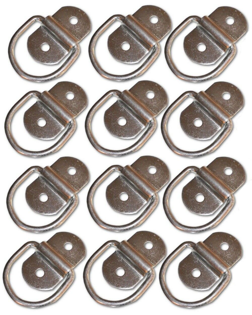 12 - 3/16" D Ring Rope Tie Down 1000# Rated Trailer ATV Snowmobile Truck Jeep (SR10-12)