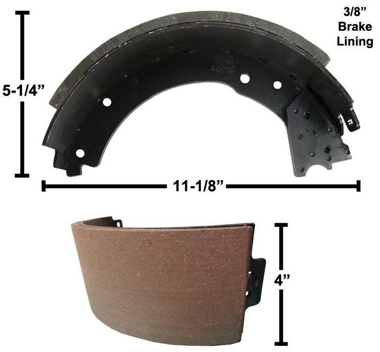 Dexter 12-1/4" x 4" Left Hand Shoe Set 10kHD Cast Plate Trailer Axle Brakes (K71-501-00)