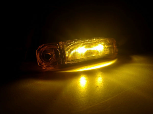 3.5" x 0.75" Amber Marker LED Light RV Camper Trailer (S18-AAG0-1)