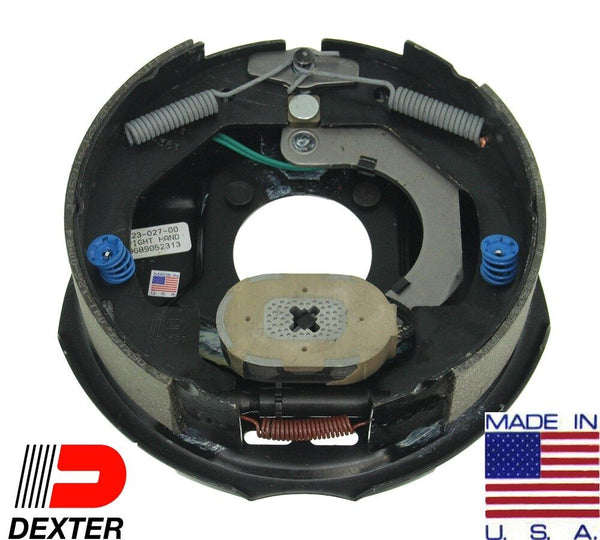 ONE DEXTER 3500# Trailer Axle Right 10"x2.2" Electric Backing Plate Complete (023-027-00)