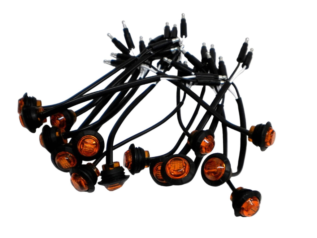 15 - Maxxima 3/4" Amber LED Clearance Marker Hot Spot Ghost Truck Light (M09300Y-LOT15)