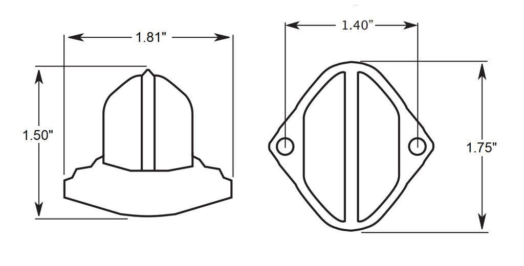 One  LED Amber/Red Innovative Fender Light Truck Trailer RV (215-0100-1)