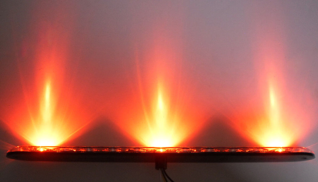 USA -TecNiq Red Clear HI Mount Center ID Bar 11 LED Stop Light Trailer Truck (T13-RC00-1)