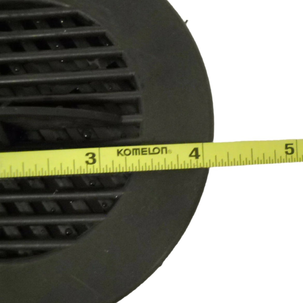 Black Closeable Interior Round Air Vent Grill for RV Trailer Camper 3" Side Wall Hole (CRIG-B)