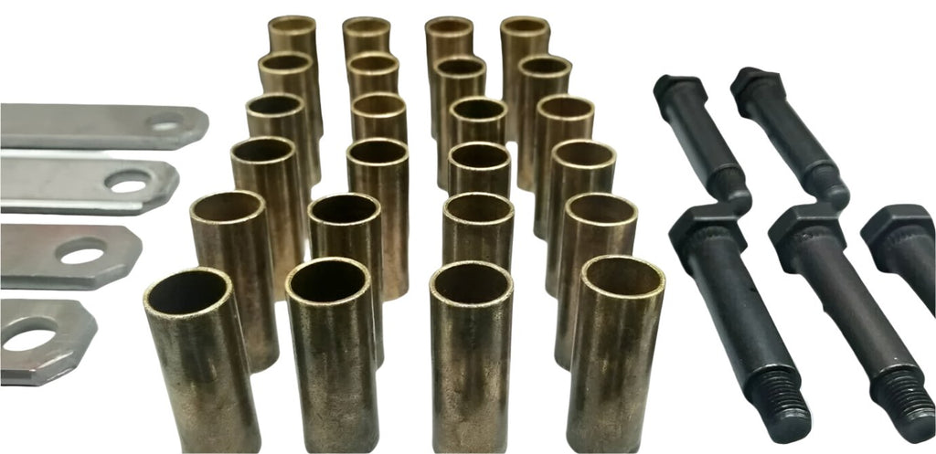 Greaseable Tri Axle Suspension Hanger Rebuild Kit EQ-310 Trailer Spring 3.125" Shackles (SHK-3A-WB-TE-3.125-BB)